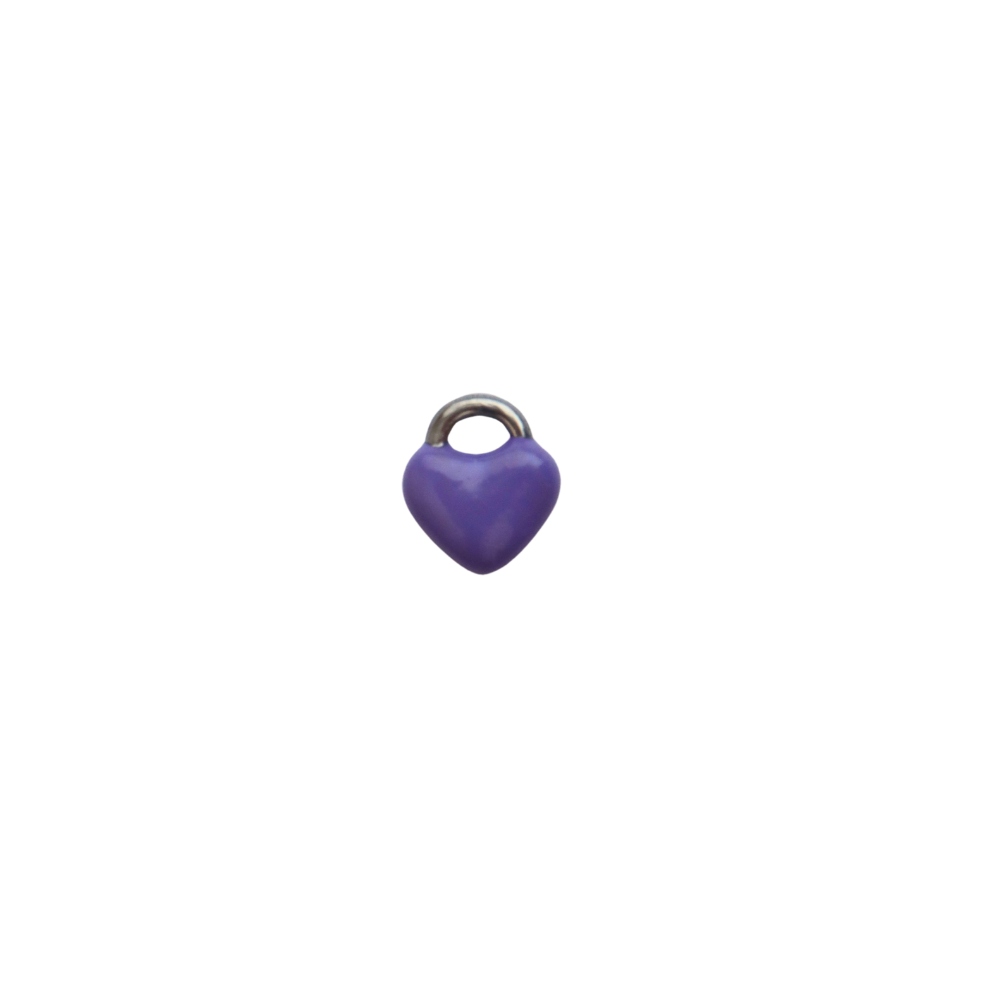 Silver Purple Heart Charm