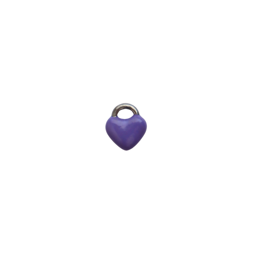 Silver Purple Heart Charm