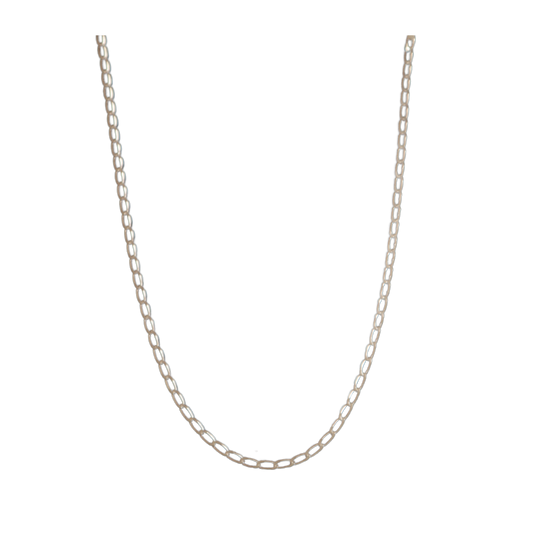 Silver Curb Chain Necklace