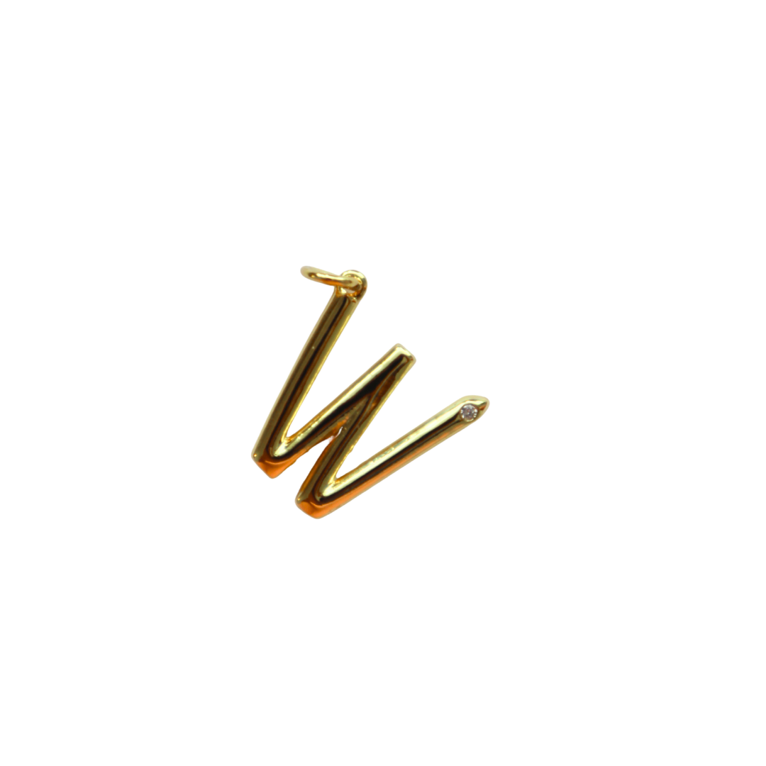 Gold Filled Skinny “W” Charm