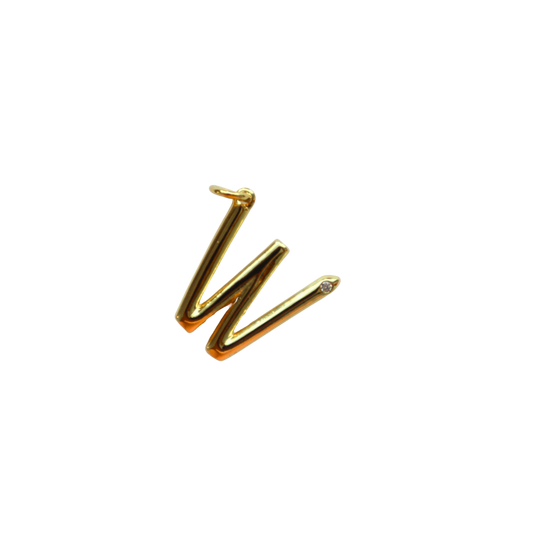 Gold Filled Skinny “W” Charm