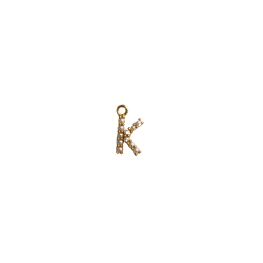 Small Gold Pearl K Letter