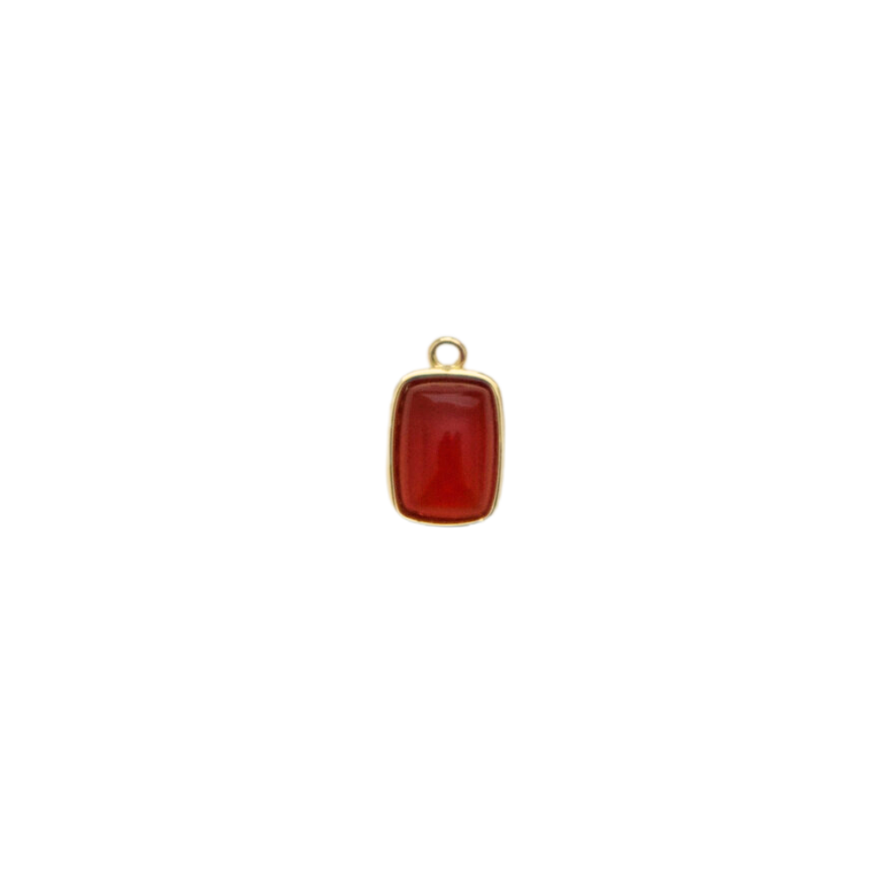 Gold Filled Ruby Cabochon Pendant