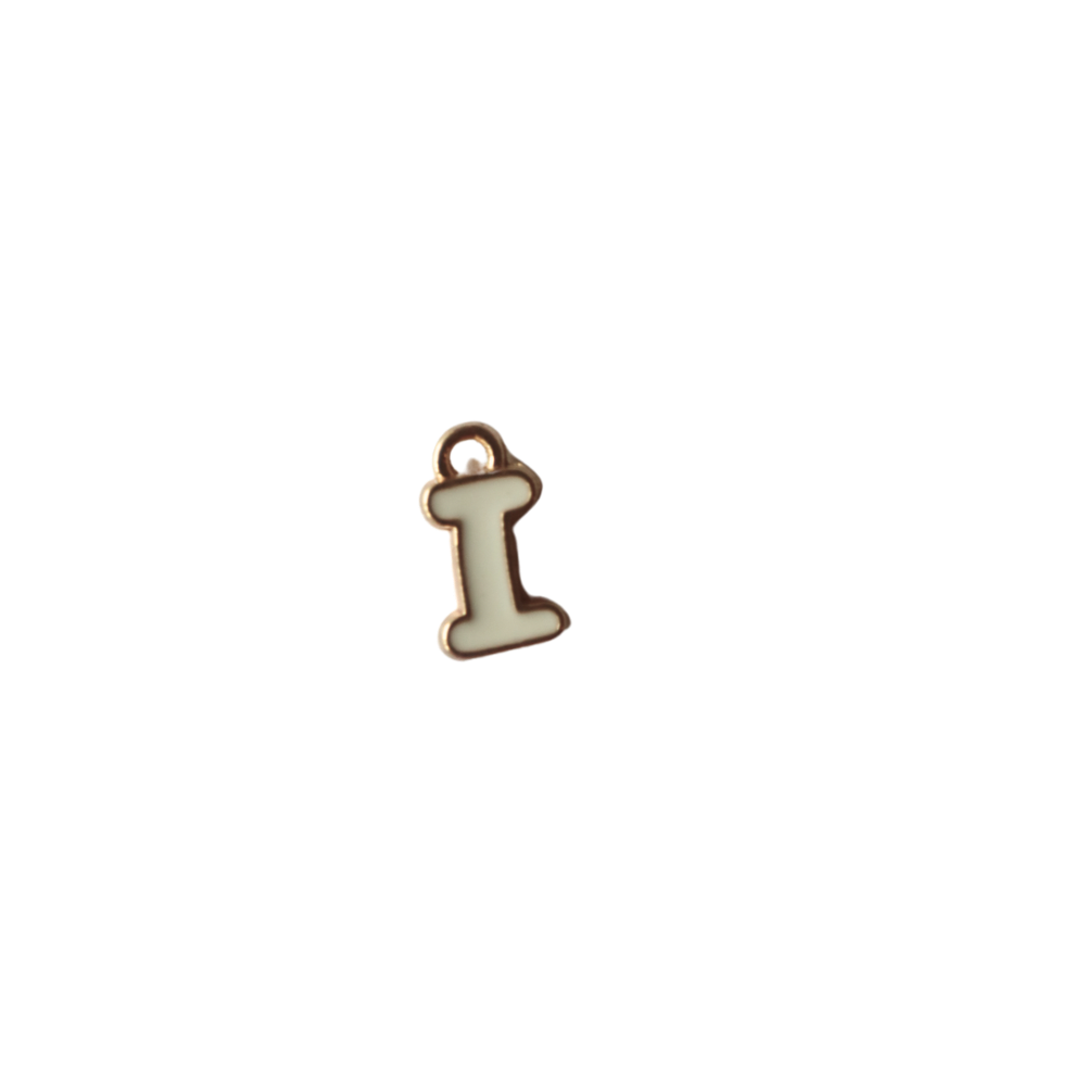 Small White “I” Charm