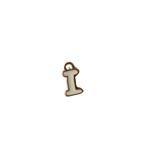 Small White “I” Charm