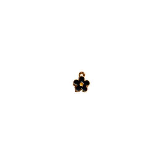 Small Black Daisy Charm