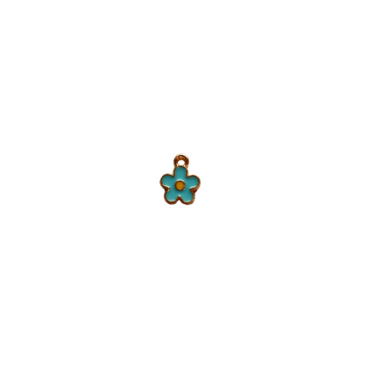 Small Blue Daisy Charm