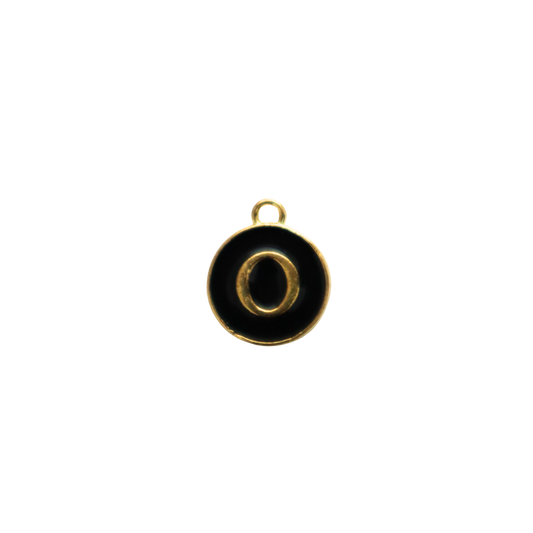 Circle Black “O” Charm