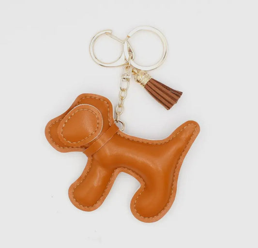 Brown Dog Bag Charm