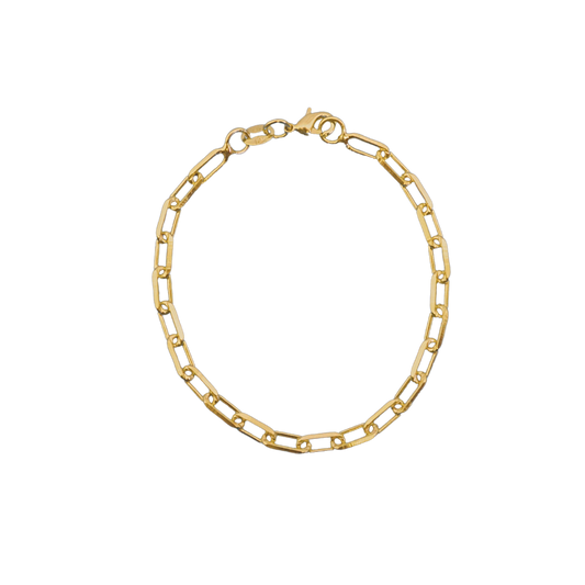 Gold Paperclip Chain Bracelet